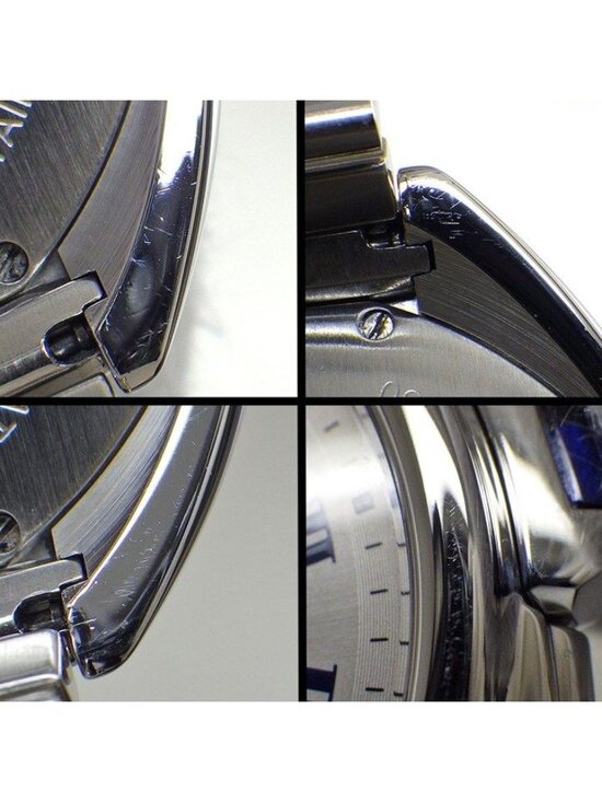 Cartier Watch Cles Silver Guilloche Dial Roman Index Date Back Slotted SS Cartier Watch Cles Silver Guilloche Dial Roman Index Date  main image 4